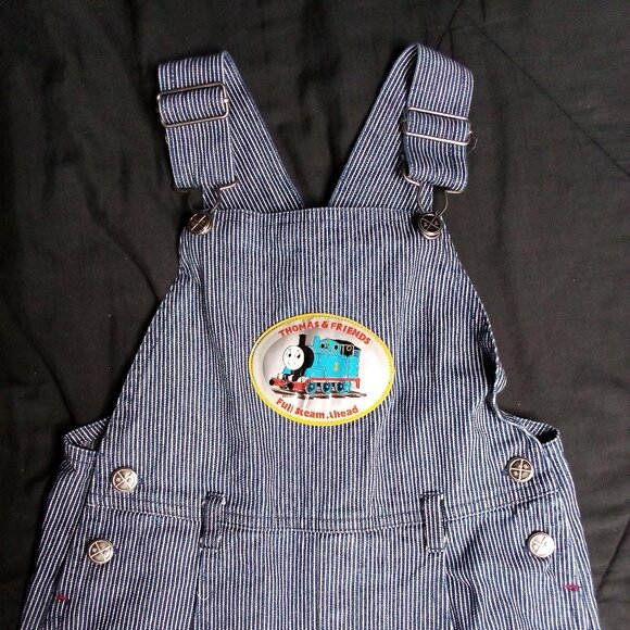 Deadstock Vintage Thomas Tank Engine Pinstripe Coveralls 5T - Picture 1 of 8